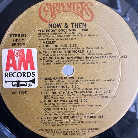 Carpenters Now & Then - 1973 - Vinyl Record - Picture 3 of 5